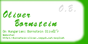 oliver bornstein business card